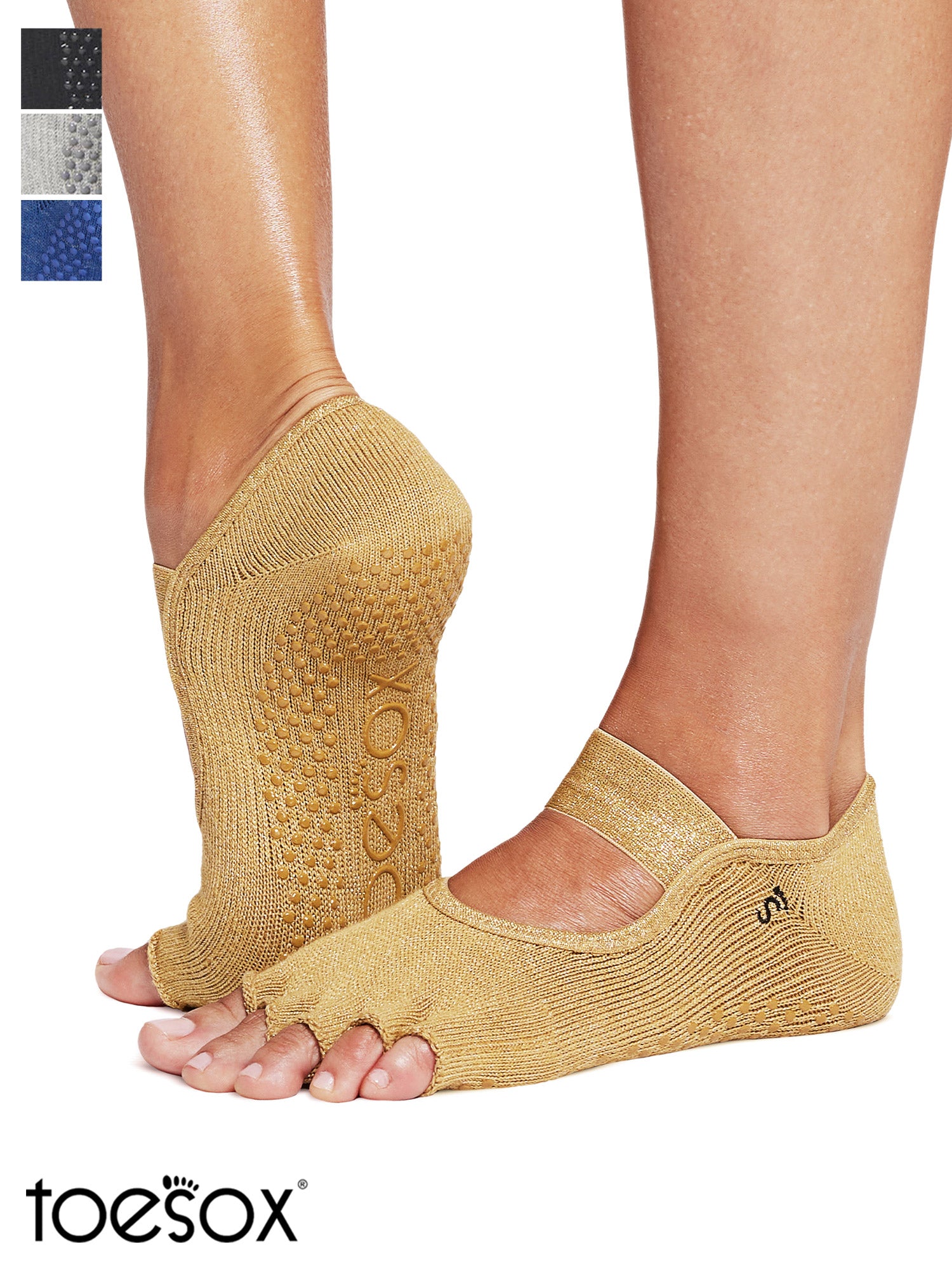 ToeSox Half Toe Elle Grip (Azure ToeSox Half Toe Elle Grip (Azure