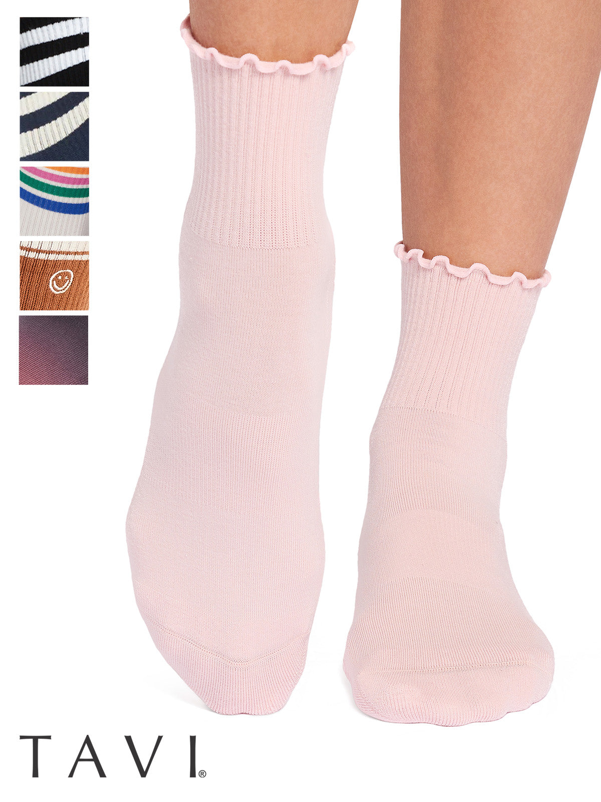 TAVI] ピラティス 靴下 アリア グリップ ソックス ／ ヨガ 滑り止め付