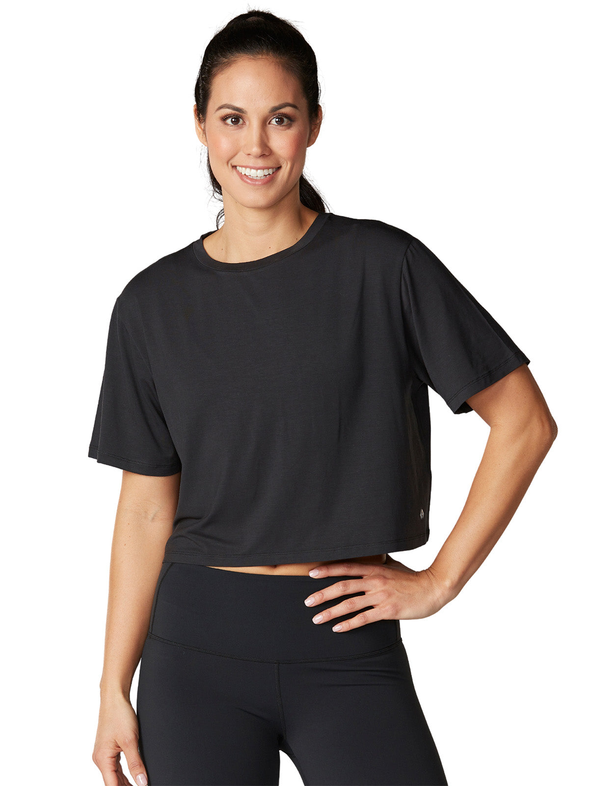 [TAVI] Crop T-shirt CROP TEE / Yoga tops Pilates cropped length breathable