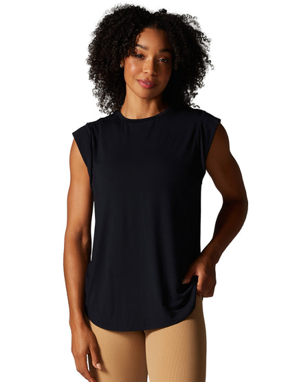 80%OFF[SALE][TAVI] キャップ スリーブ Tシャツ Cap Sleeve Tee／ヨガ トップス ピラティス 吸汗 速乾 半袖 [DRT]