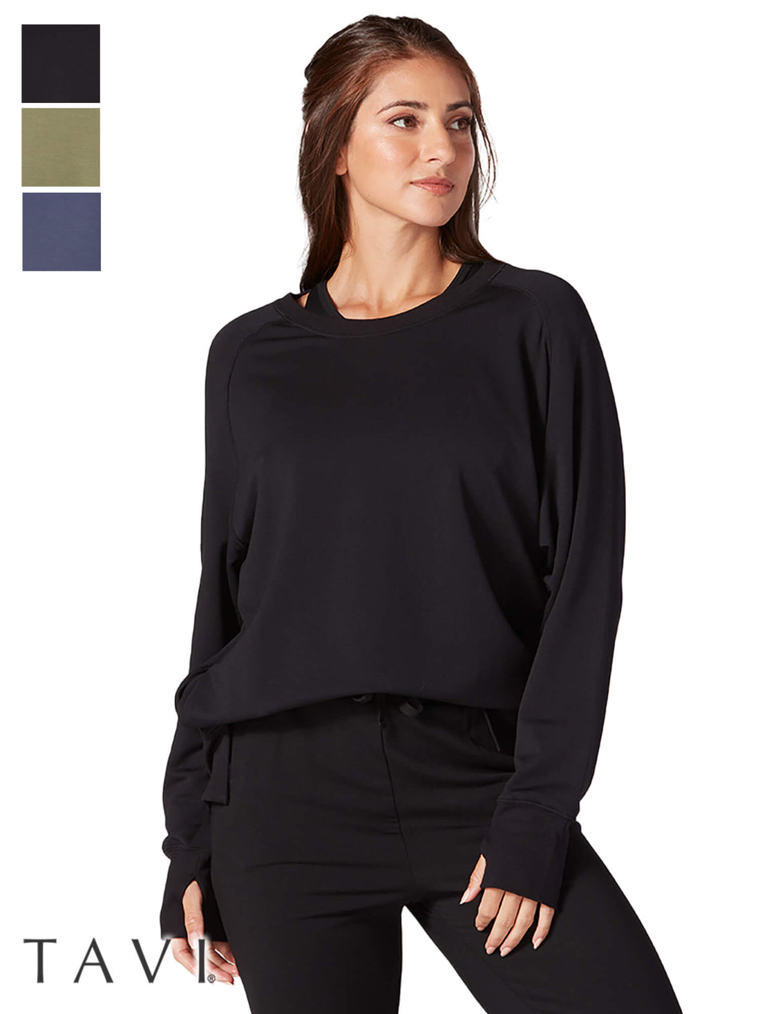 70%OFF[SALE][TAVI] コージー スウェットシャツ Cozy Sweatshirt／ヨガ トップス ピラティス 長袖 防寒 [DRT]