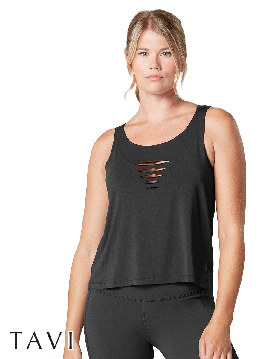 60%OFF[SALE][TAVI] Laser Cut Tank / Yoga Tops Pilates Tank Sweat-absorbing Quick-drying [DRT][SS2412]