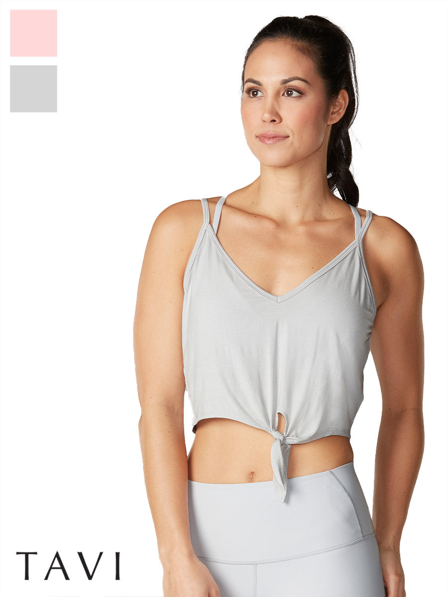 77%OFF[SALE][TAVI] タイフロント タンク ／ Tie Front Tank ヨガ トップス ピラティス タンク 吸汗 速乾[DRT][SS2412]
