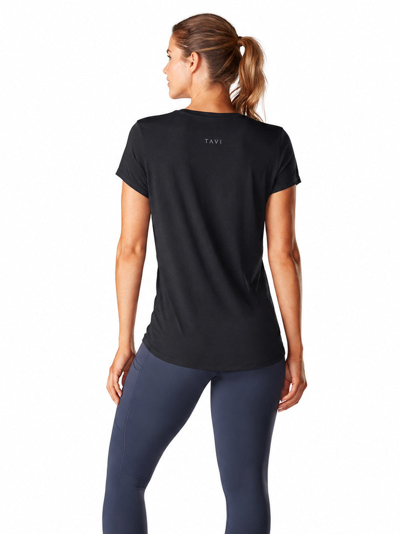 [TAVI] ClubPilates キャップスリーブ Tee Cap Sleeve Tee／ヨガ トップス ピラティス 吸汗 速乾 [CPJ]