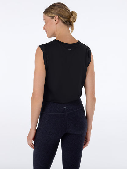 [TAVI] Crop T-shirt CROP TEE / Yoga tops Pilates cropped length breathable