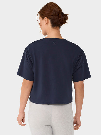 [春クーポン][TAVI] モーション Tee タビ レディース  トップス 半袖 ショート丈 クルーネック 26SS TOESOX