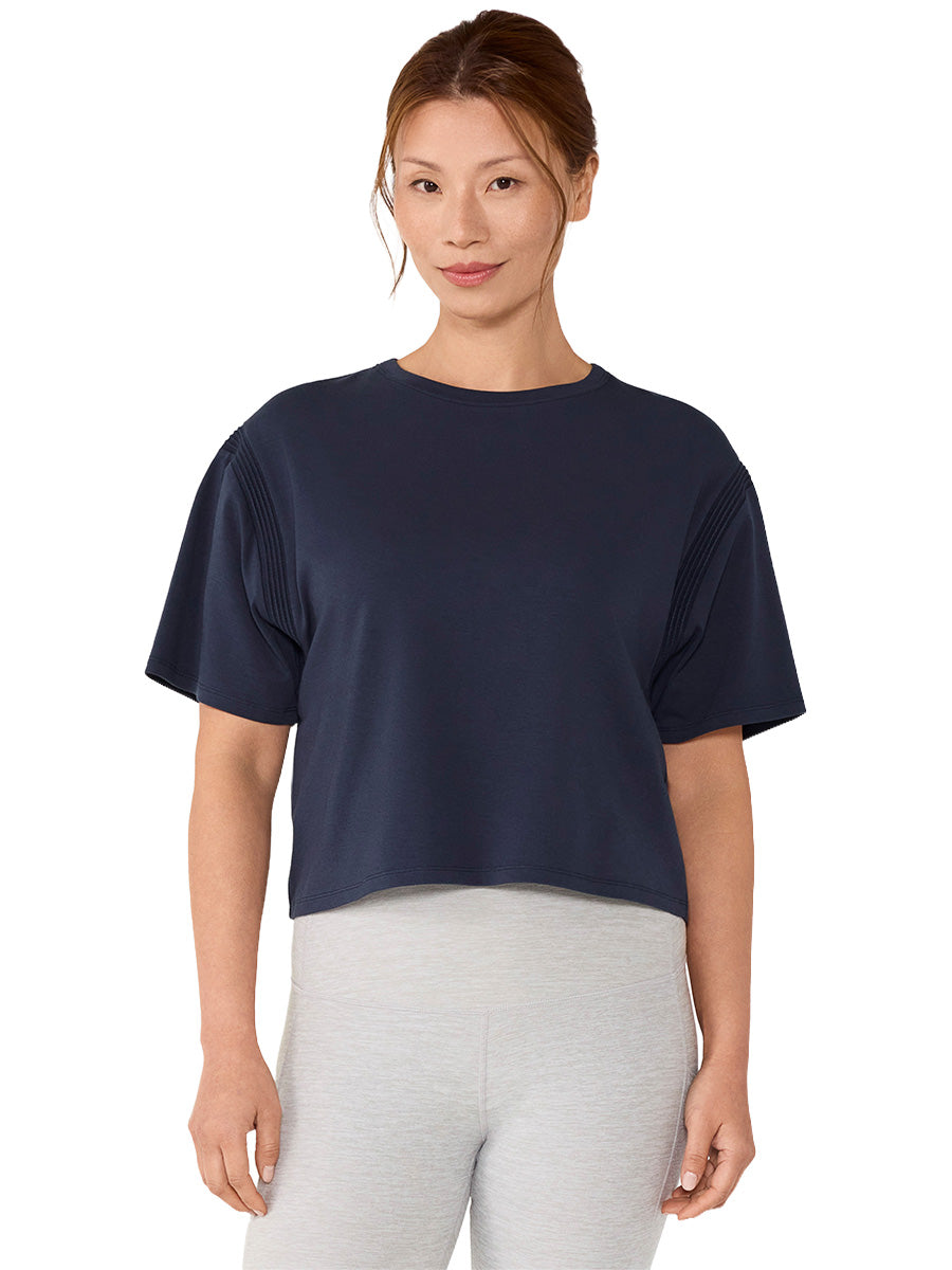[春クーポン][TAVI] モーション Tee タビ レディース  トップス 半袖 ショート丈 クルーネック 26SS TOESOX