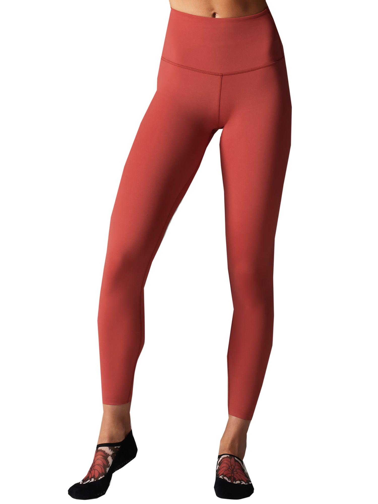 [TAVI] High Waist 7/8 Length Leggings HIGH WAISTED LEGGINGS / Yoga Bottoms Pilates Yoga Pants Beautiful Legs Beautiful Buttocks Body Coverage 24FW