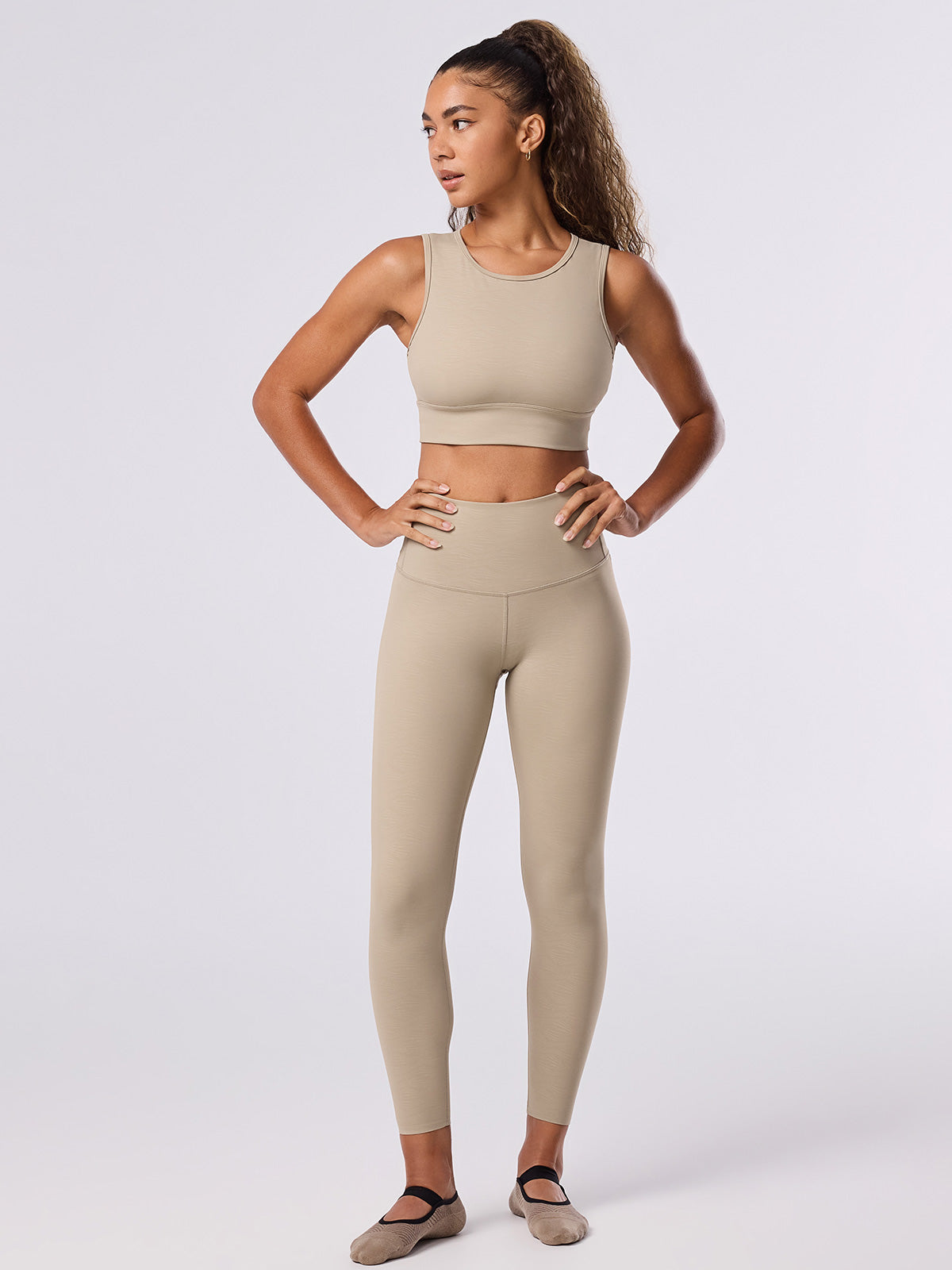 [Spring Coupon][TAVI] High Waisted 7/8 Leggings / Yoga Bottoms Pilates Yoga Pants Slimming Body Coverage 26SS_D1