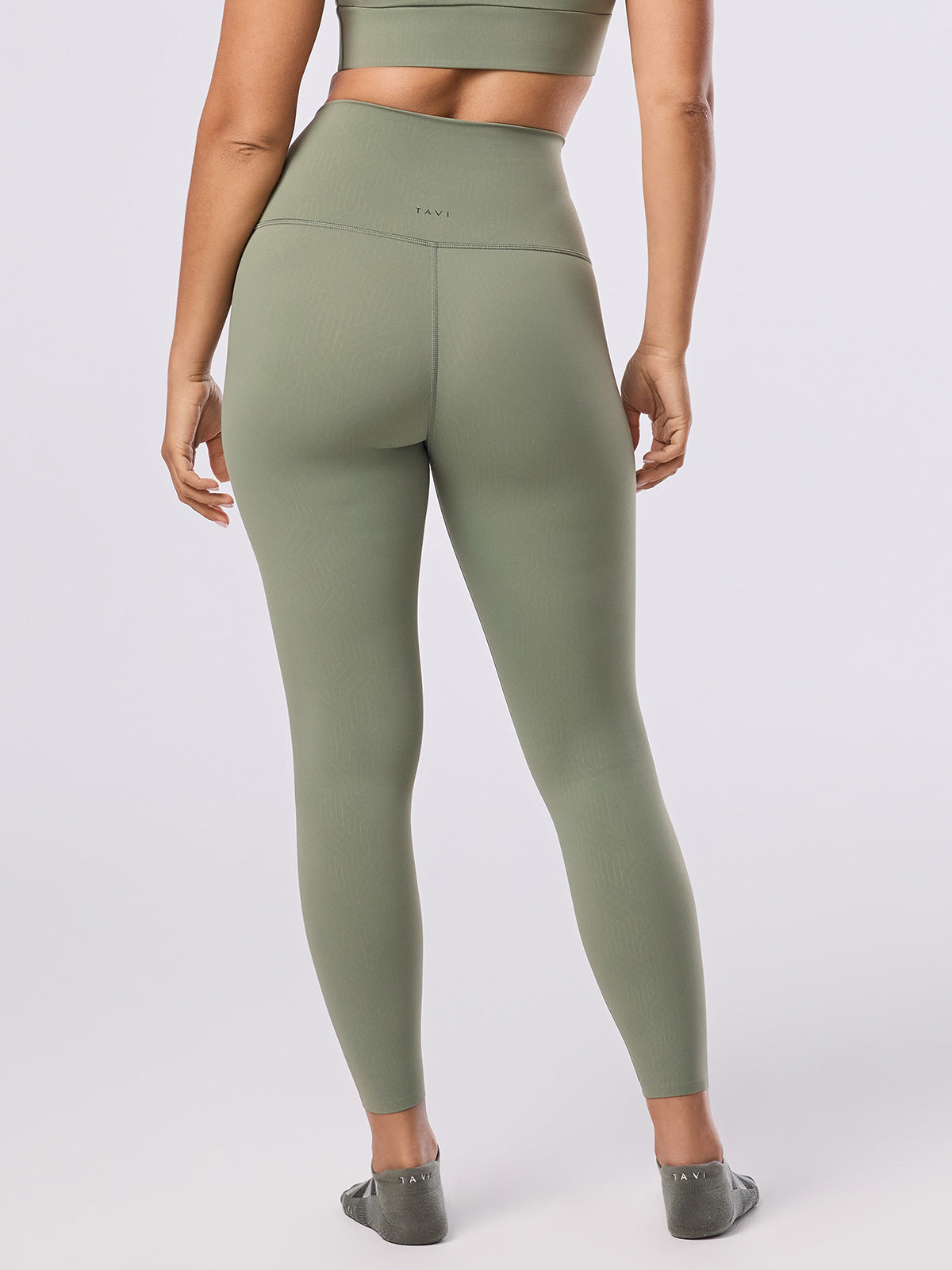 春クーポン][TAVI] ハイウエスト 7分丈 レギンス HIGH WAISTED