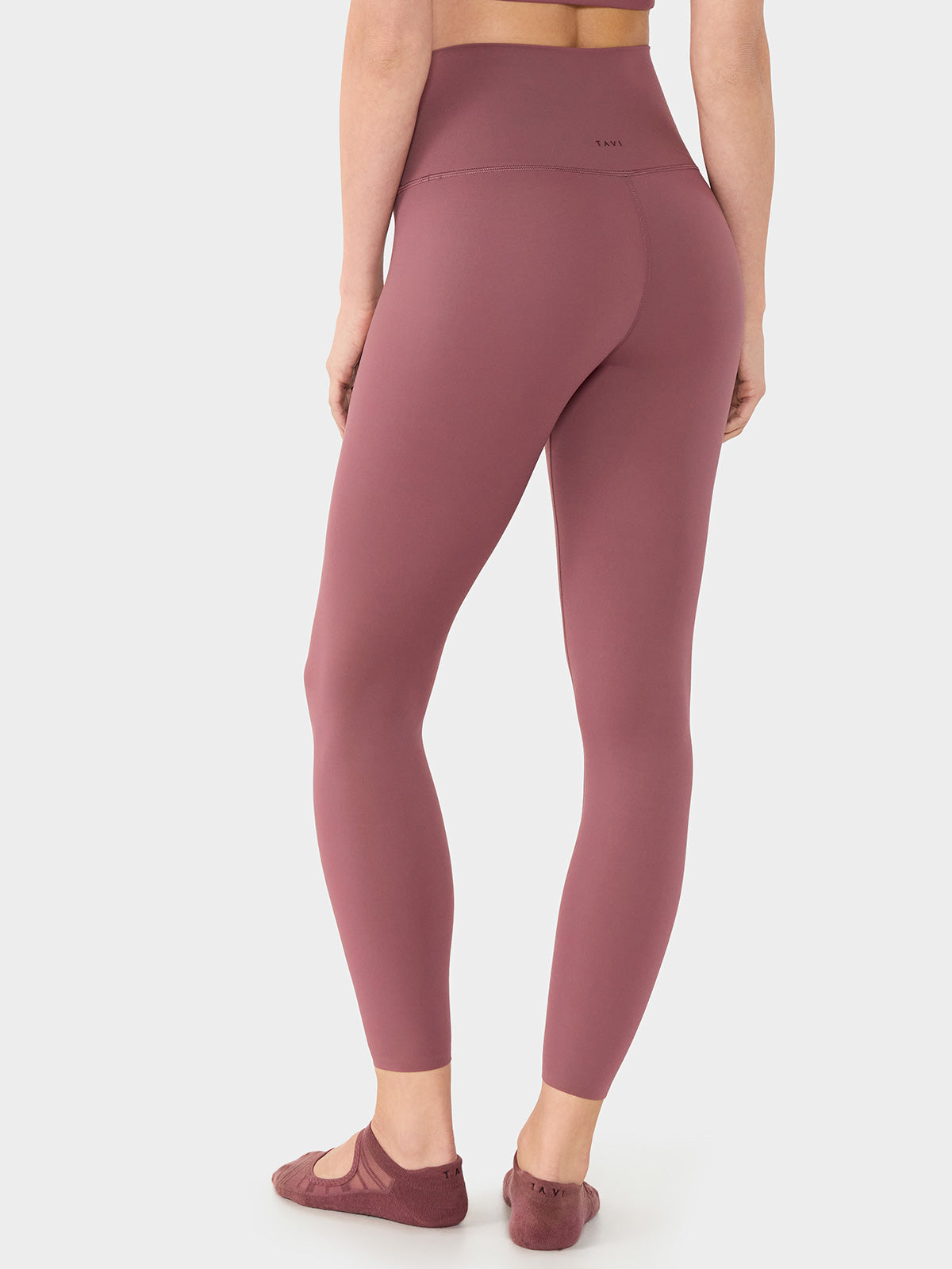 [TAVI] High Waist 7/8 Length Leggings HIGH WAISTED LEGGINGS / Yoga Bottoms Pilates Yoga Pants Beautiful Legs Beautiful Buttocks Body Coverage 24FW