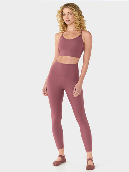 [TAVI] High Waist 7/8 Length Leggings HIGH WAISTED LEGGINGS / Yoga Bottoms Pilates Yoga Pants Beautiful Legs Beautiful Buttocks Body Coverage 24FW