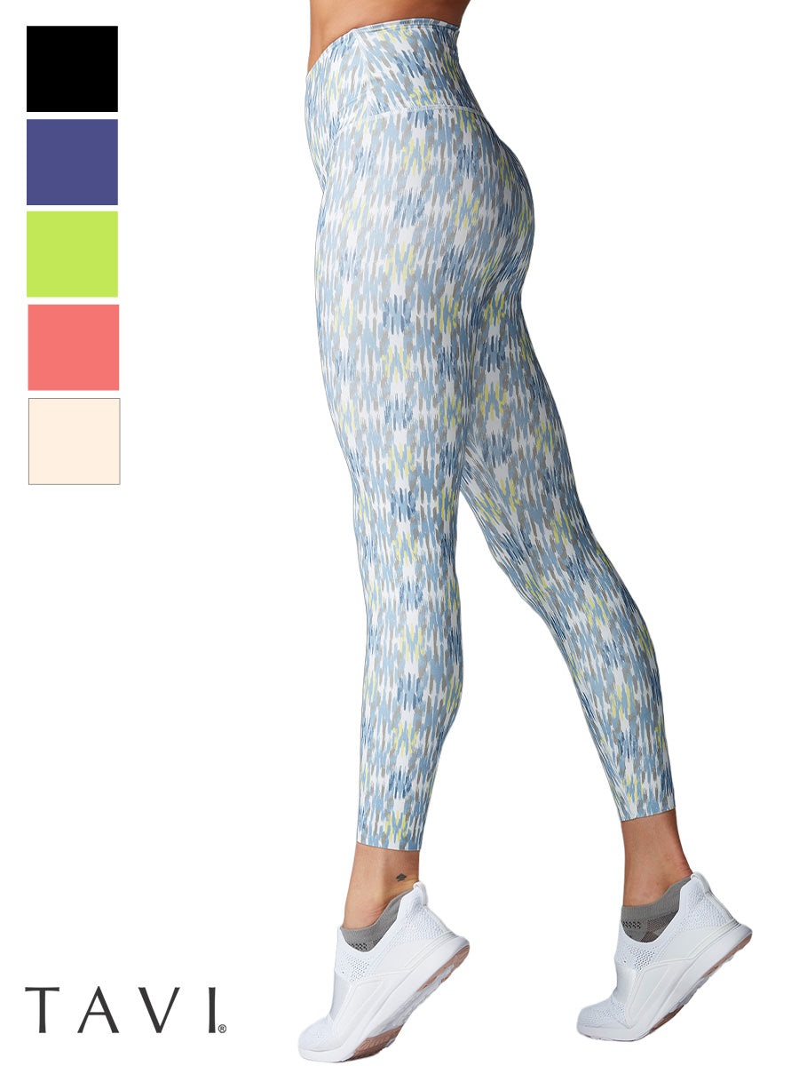 80%OFF[SALE][TAVI] ハイウエスト 7分丈 レギンス HIGH WAISTED LEGGINGS／ヨガ ボトムス ピラティス ヨガパンツ 美脚 美尻 体型カバー[DRT]