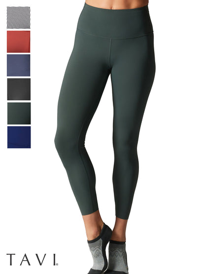 [TAVI] High Waist 7/8 Length Leggings HIGH WAISTED LEGGINGS / Yoga Bottoms Pilates Yoga Pants Beautiful Legs Beautiful Buttocks Body Coverage 24FW