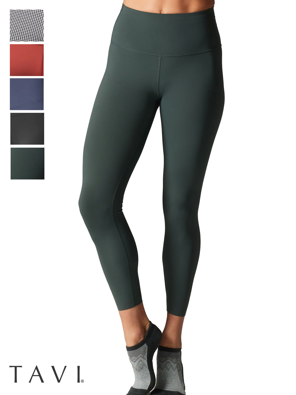 [TAVI] ハイウエスト 7分丈 レギンス HIGH WAISTED LEGGINGS／ヨガ ボトムス ピラティス ヨガパンツ 美脚 美尻 体型カバー 24FW