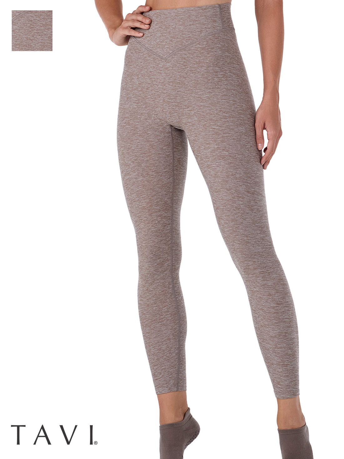 [TAVI] High Waist 7/8 Length Leggings HIGH WAISTED LEGGINGS / Yoga Bottoms Pilates Yoga Pants Beautiful Legs Beautiful Buttocks Body Coverage 24FW