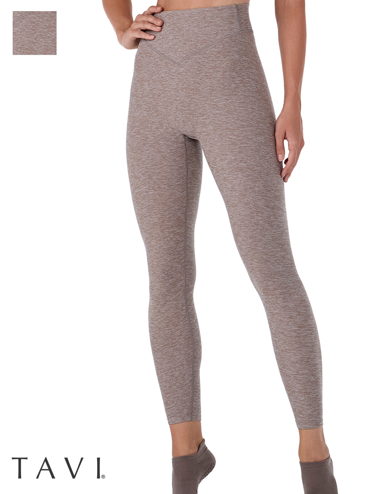 [TAVI] High Waist 7/8 Length Leggings HIGH WAISTED LEGGINGS / Yoga Bottoms Pilates Yoga Pants Beautiful Legs Beautiful Buttocks Body Coverage 24FW