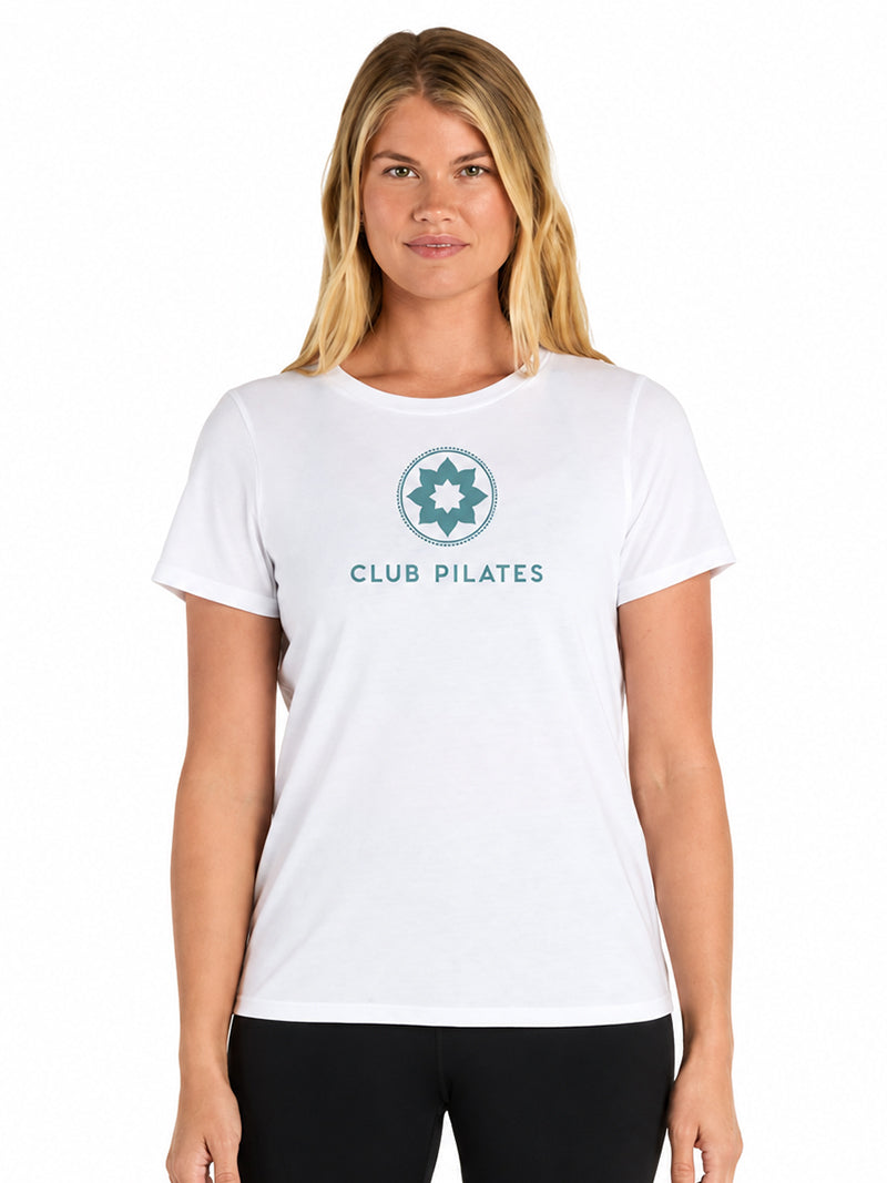 [TAVI]  ClubPilates エッセンシャル パフォーマンス クルーネックTシャツ タビ レディース  トップス 通気性 吸湿 速乾 TOESOX [CPJ]