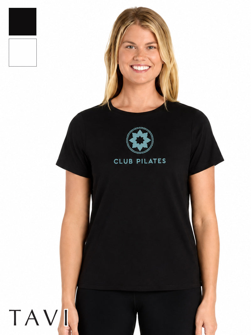 [TAVI]  ClubPilates エッセンシャル パフォーマンス クルーネックTシャツ タビ レディース  トップス 通気性 吸湿 速乾 TOESOX [CPJ]