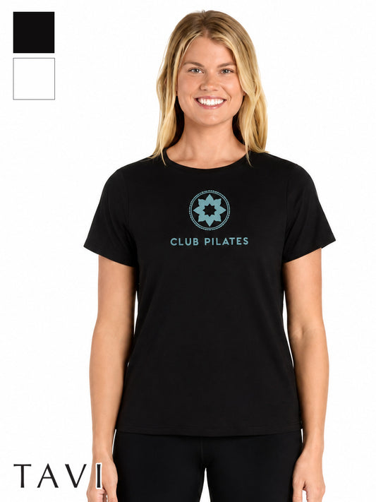 [TAVI]  ClubPilates エッセンシャル パフォーマンス クルーネックTシャツ タビ レディース  トップス 通気性 吸湿 速乾 TOESOX [CPJ]