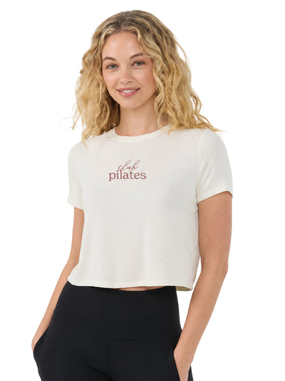 [TAVI] ClubPirates リブTシャツ Ribbed Tee／ ヨガ トップス ピラティス クロップド丈 通気性 [CPJ]