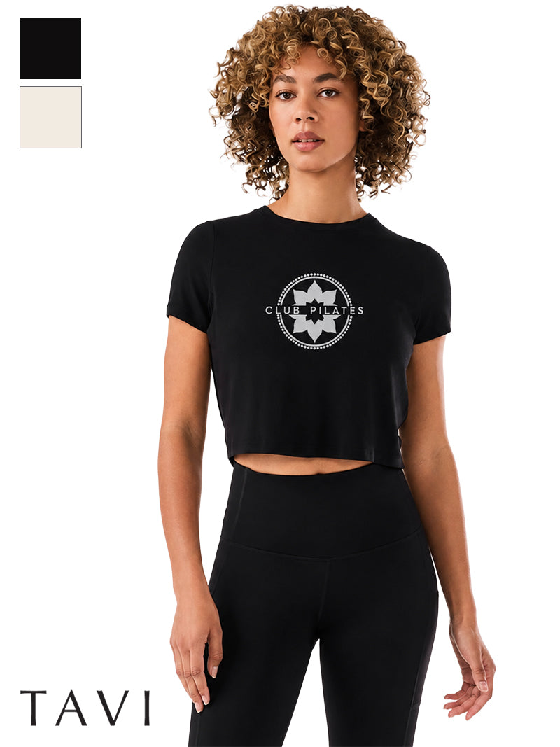 [TAVI] Crop T-shirt CROP TEE / Yoga tops Pilates cropped length breathable