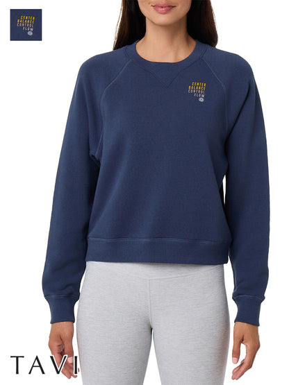 [TAVI] ClubPilates コージーノッチカラースウェット Cozy Notch Collar Sweat Shirt／ヨガ トップス ピラティス [CPJ] 2610
