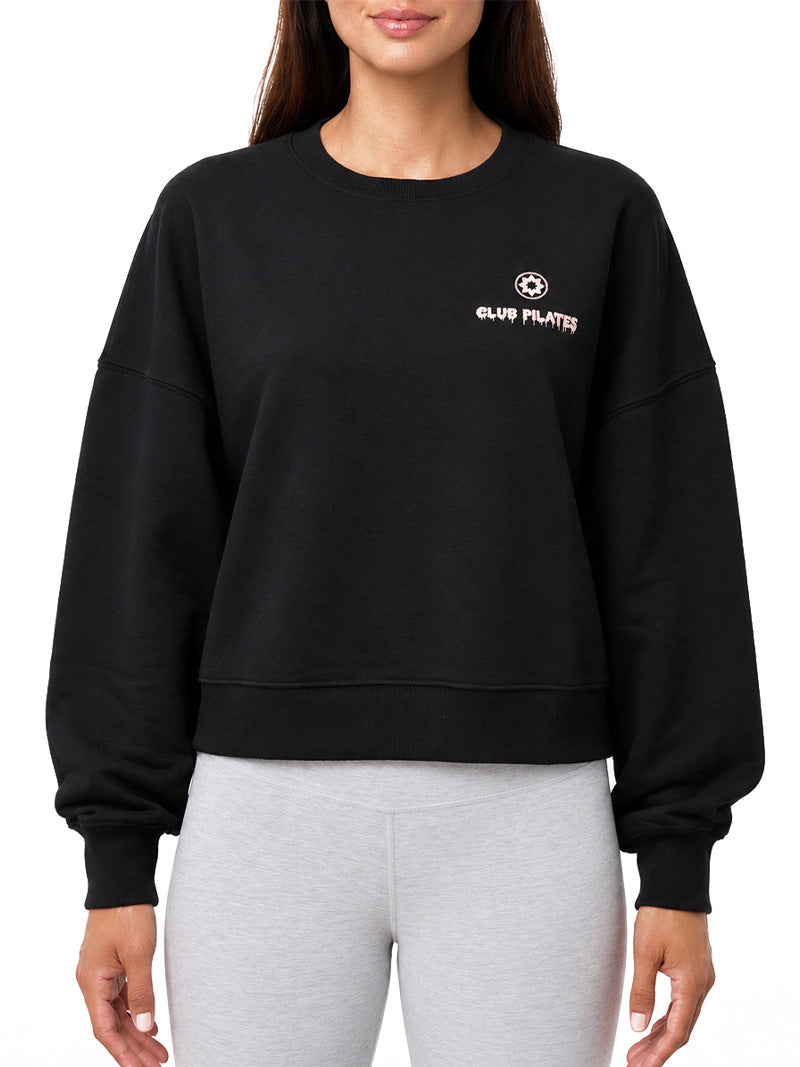 [TAVI] ClubPilates エッセンシャル パフォーマンス クルーネックスウェット Essential Performance Crop Crewneck Sweatshirt ／ヨガ トップス ピラティス [CPJ] 2610