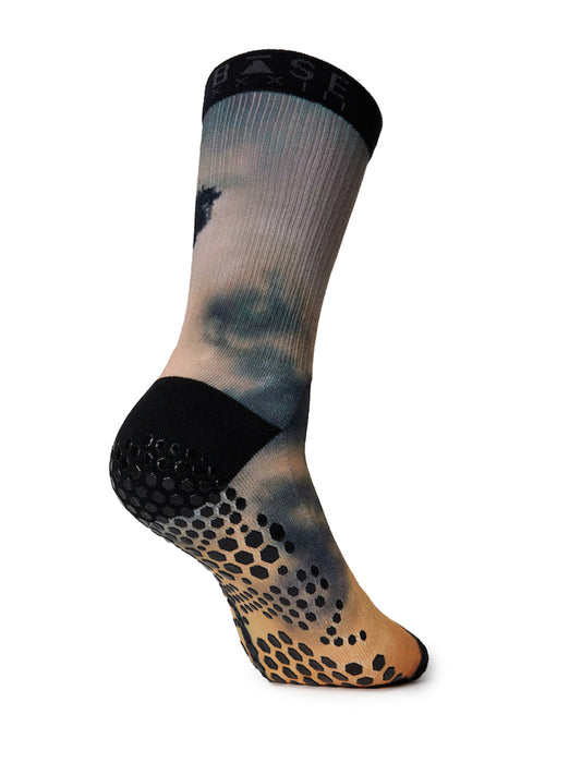 [BASE33] Men's Grip Socks CREW / Training Gym Fitness Anti-Slip Socks 24FW