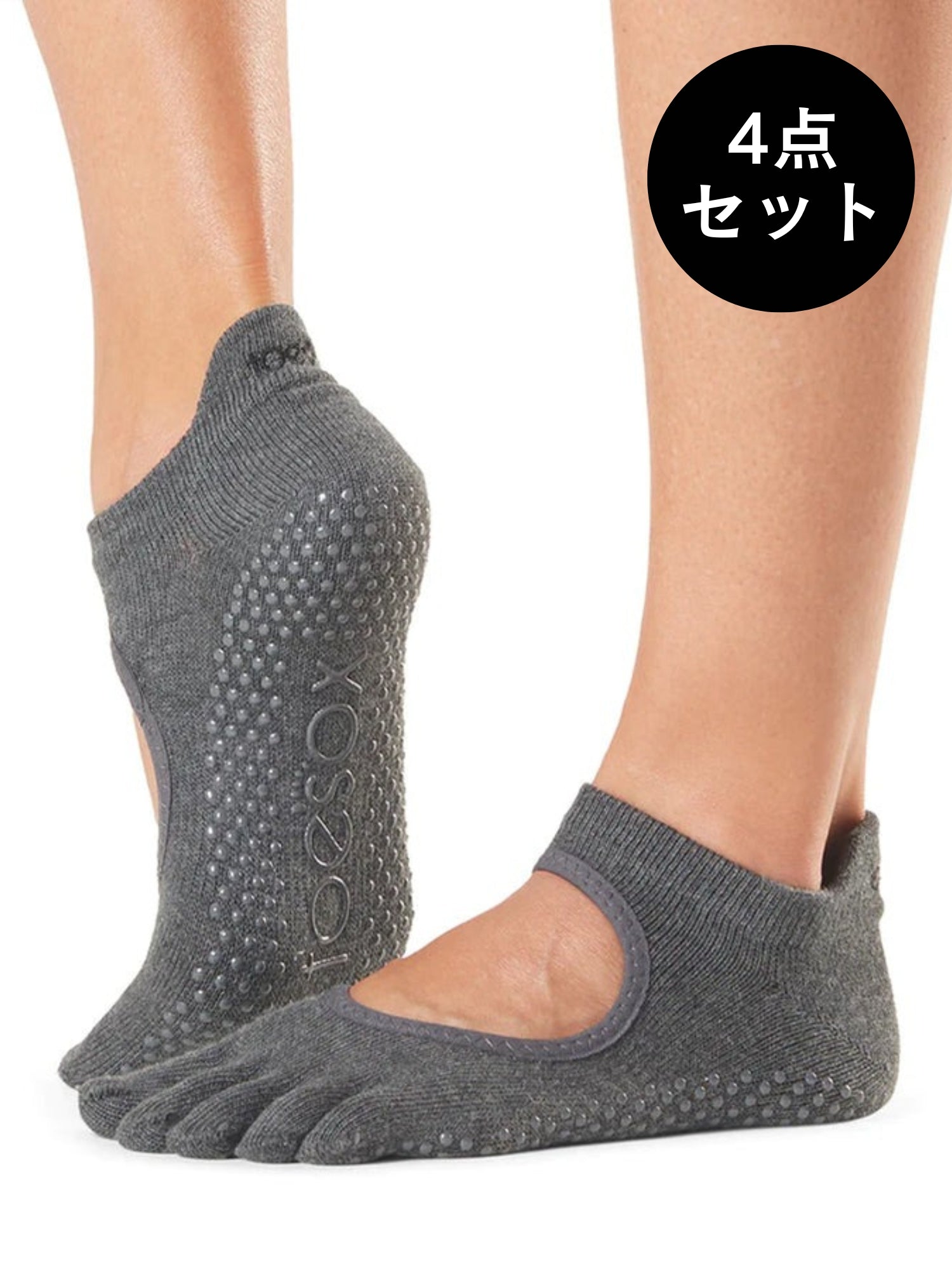 [ToeSox] Bellarina Full-Toe Grip Socks / Yoga Pilates Anti-Slip Socks 24FW_D3