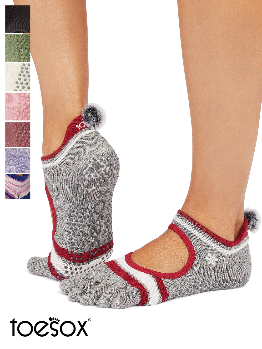 [ToeSox] Bellarina Full-Toe Grip Socks / Yoga Pilates Anti-Slip Socks 24FW_D3