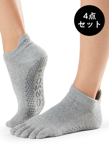 [ToeSox] Low Rise (Full-Toe) Grip Socks / Yoga Pilates Anti-Slip Socks 24FW_D3