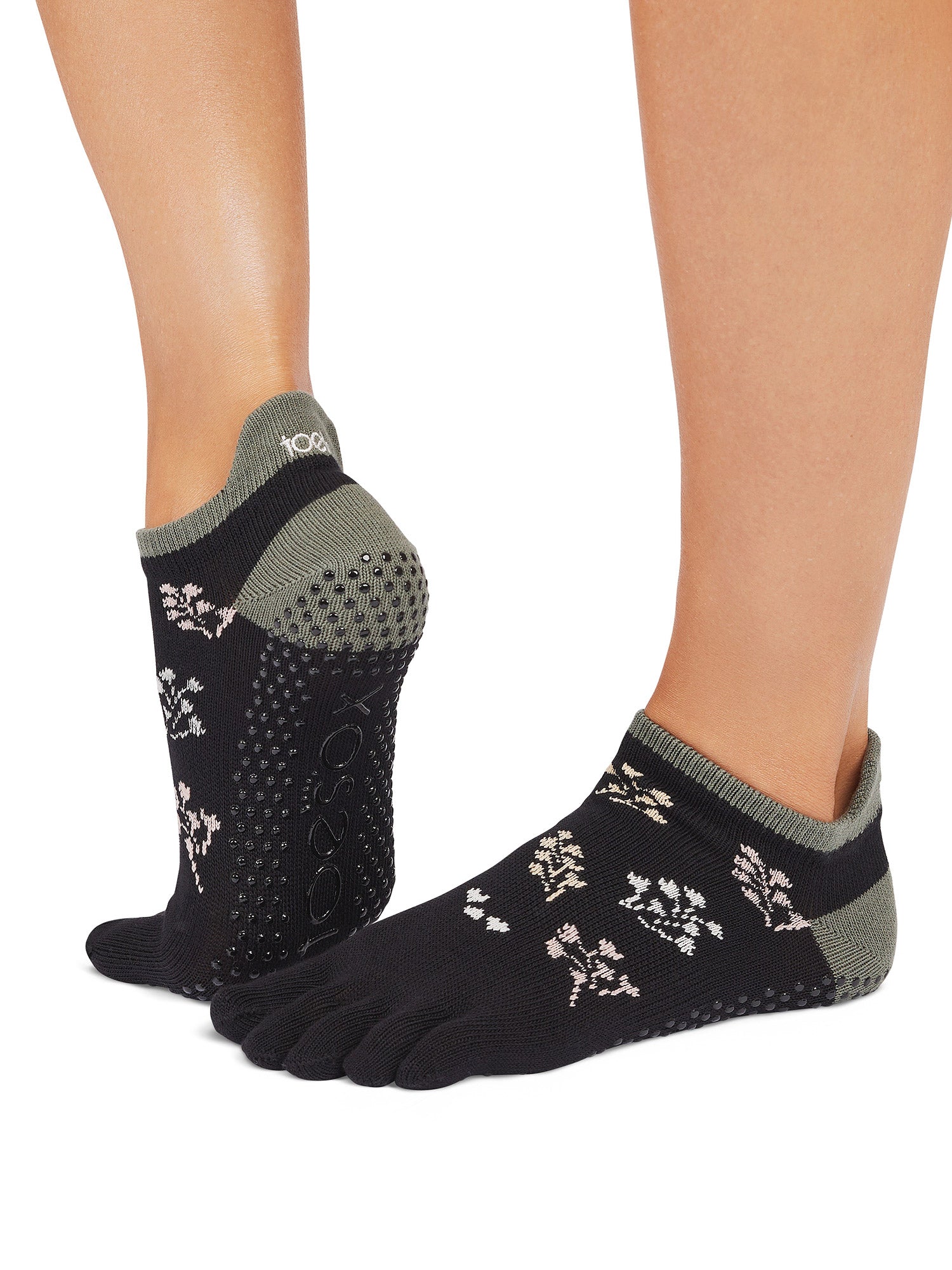 ToeSox] グリップ ソックス 5本指 ローライズ（Full-Toe／つま先あり