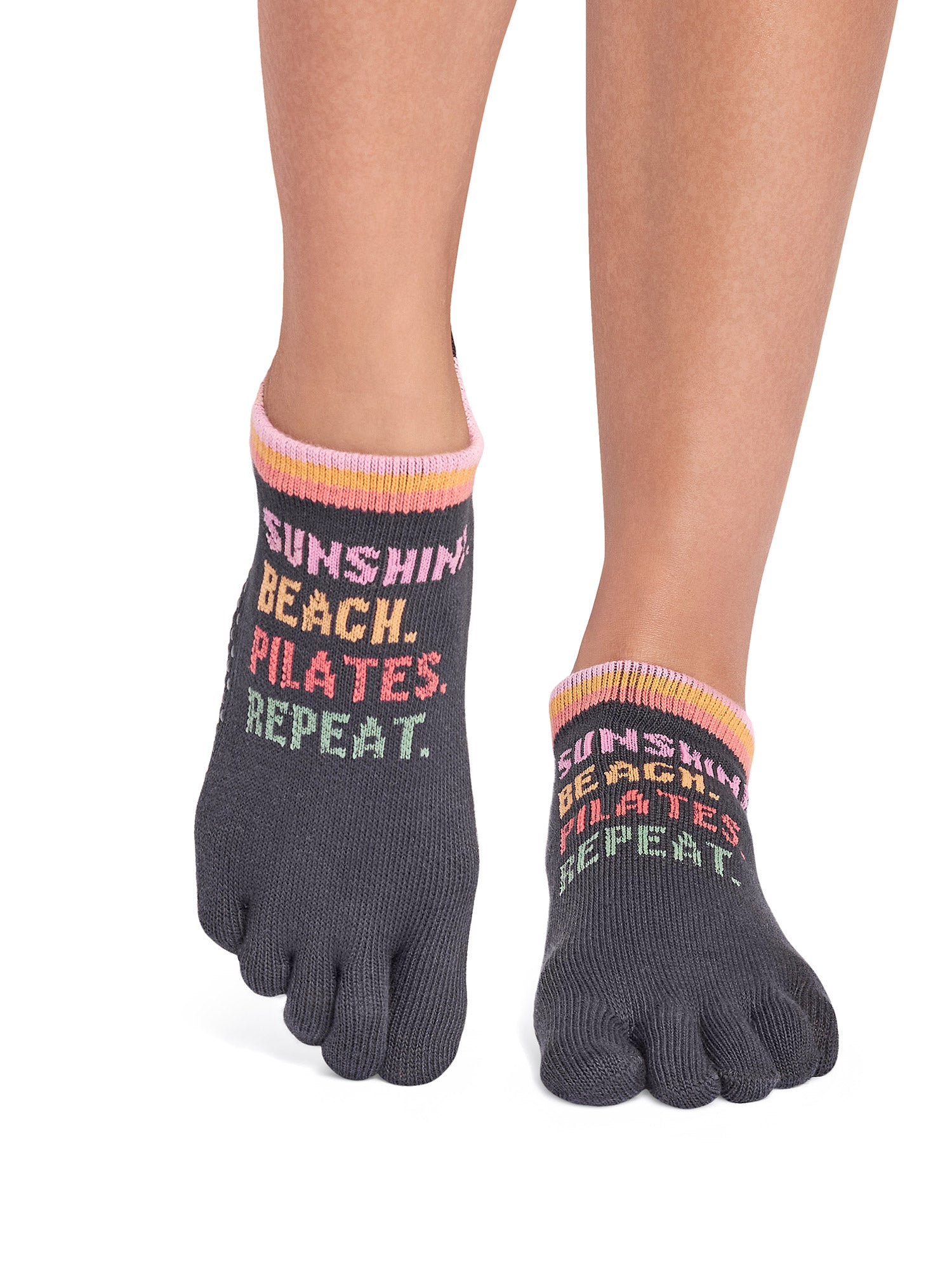 [限定SALE][ToeSox] Low Rise ローライズ（Full-Toe／つま先あり） グリップ ソックス ／ ヨガ ピラティス 滑り止め付 靴下 26SS_D3 [GWS]