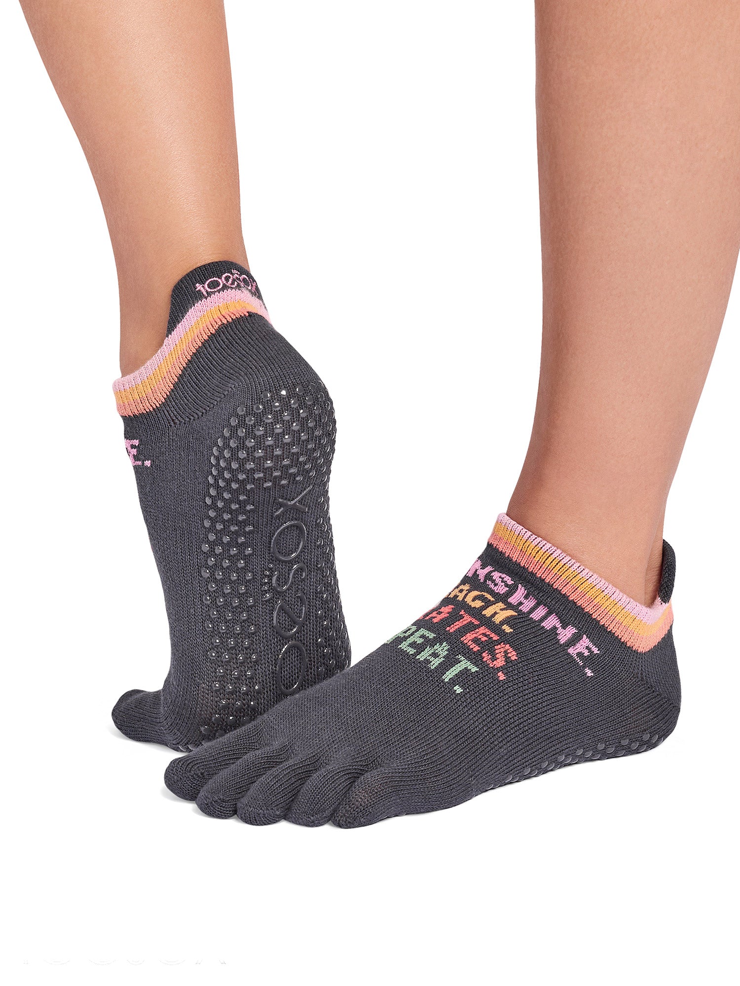 [限定SALE][ToeSox] Low Rise ローライズ（Full-Toe／つま先あり） グリップ ソックス ／ ヨガ ピラティス 滑り止め付 靴下 26SS_D3 [GWS]