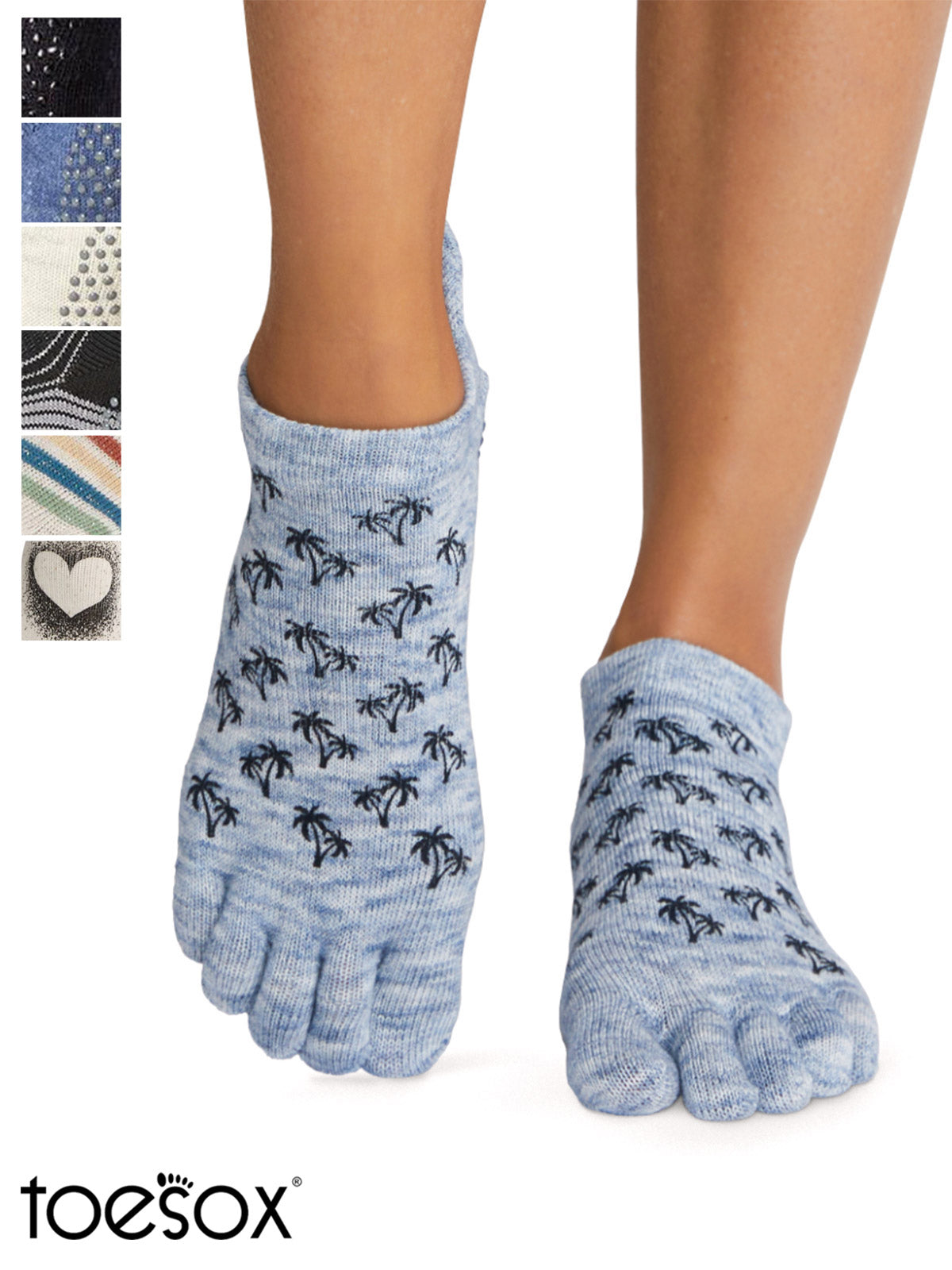 [ToeSox] Low Rise (Full-Toe) Grip Socks / Yoga Pilates Anti-Slip Socks