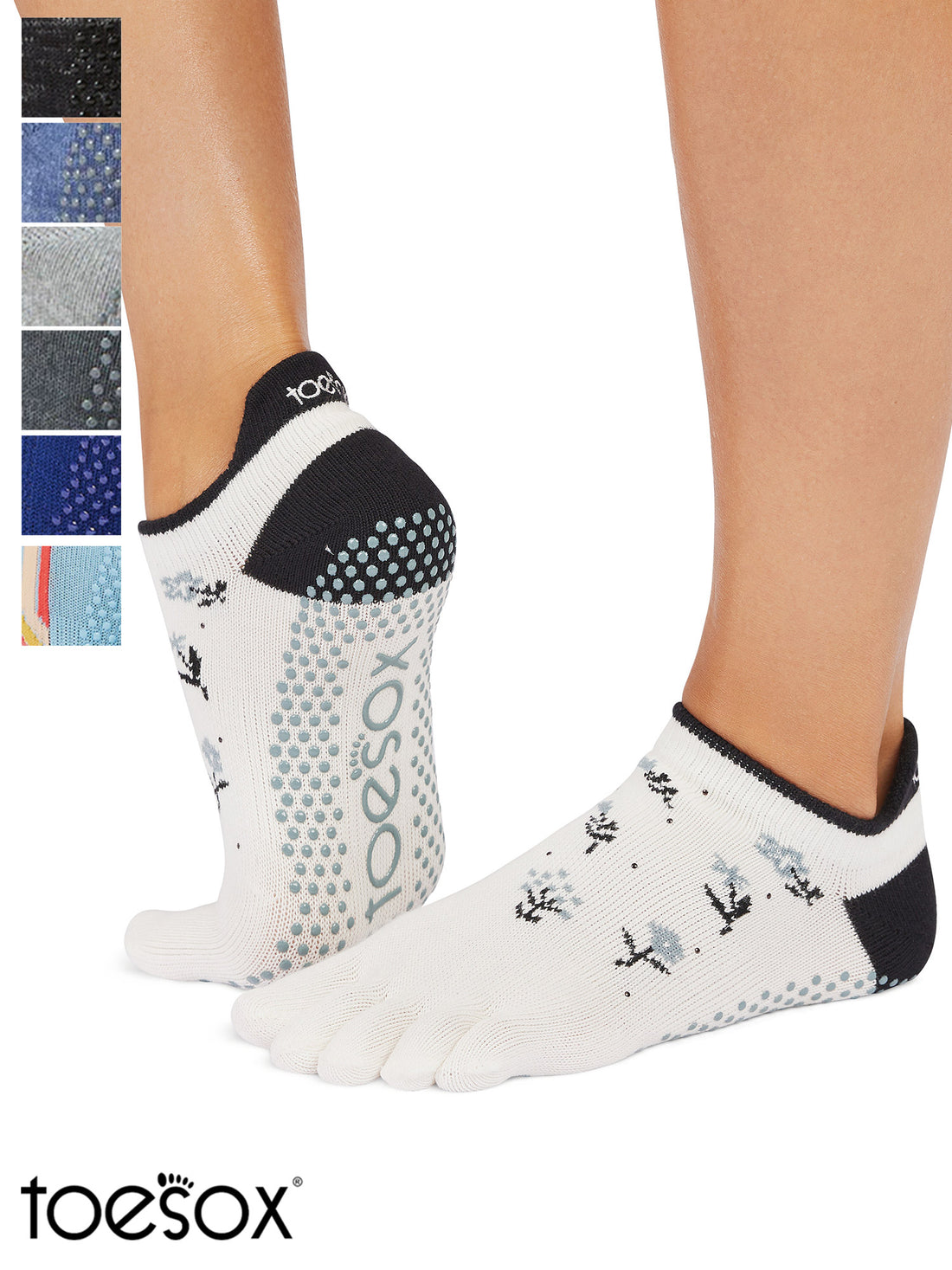 [ToeSox] Low Rise (Full-Toe) Grip Socks / Yoga Pilates Anti-Slip Socks 24FW_D3