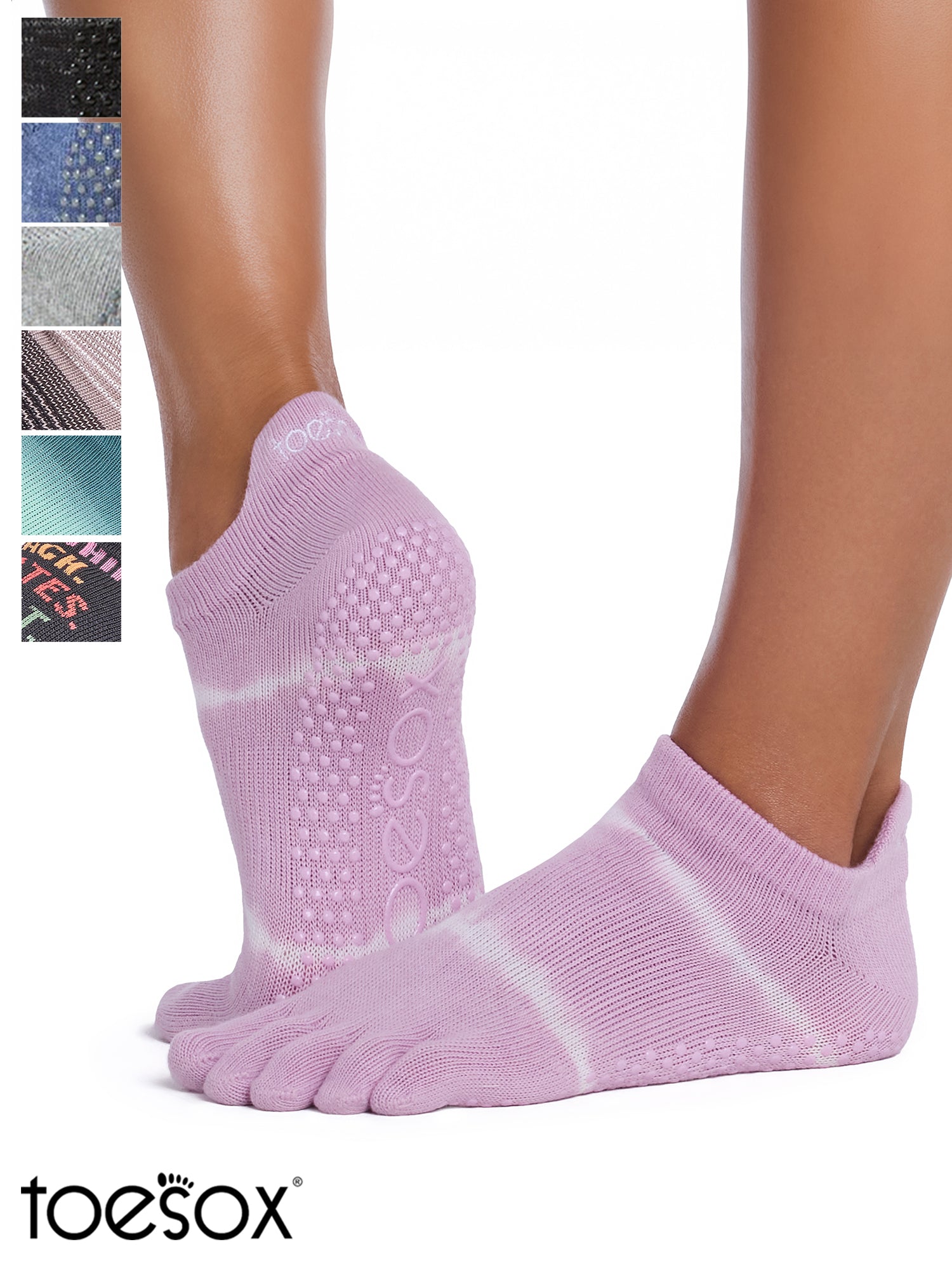 [ToeSox] Low Rise ローライズ（Full-Toe／つま先あり） グリップ ソックス ／ ヨガ ピラティス 滑り止め付 靴下 26FW_D1