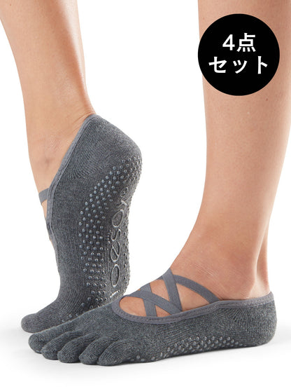 [ToeSox] Bellarina Full-Toe Grip Socks / Yoga Pilates Anti-Slip Socks 24FW_D3