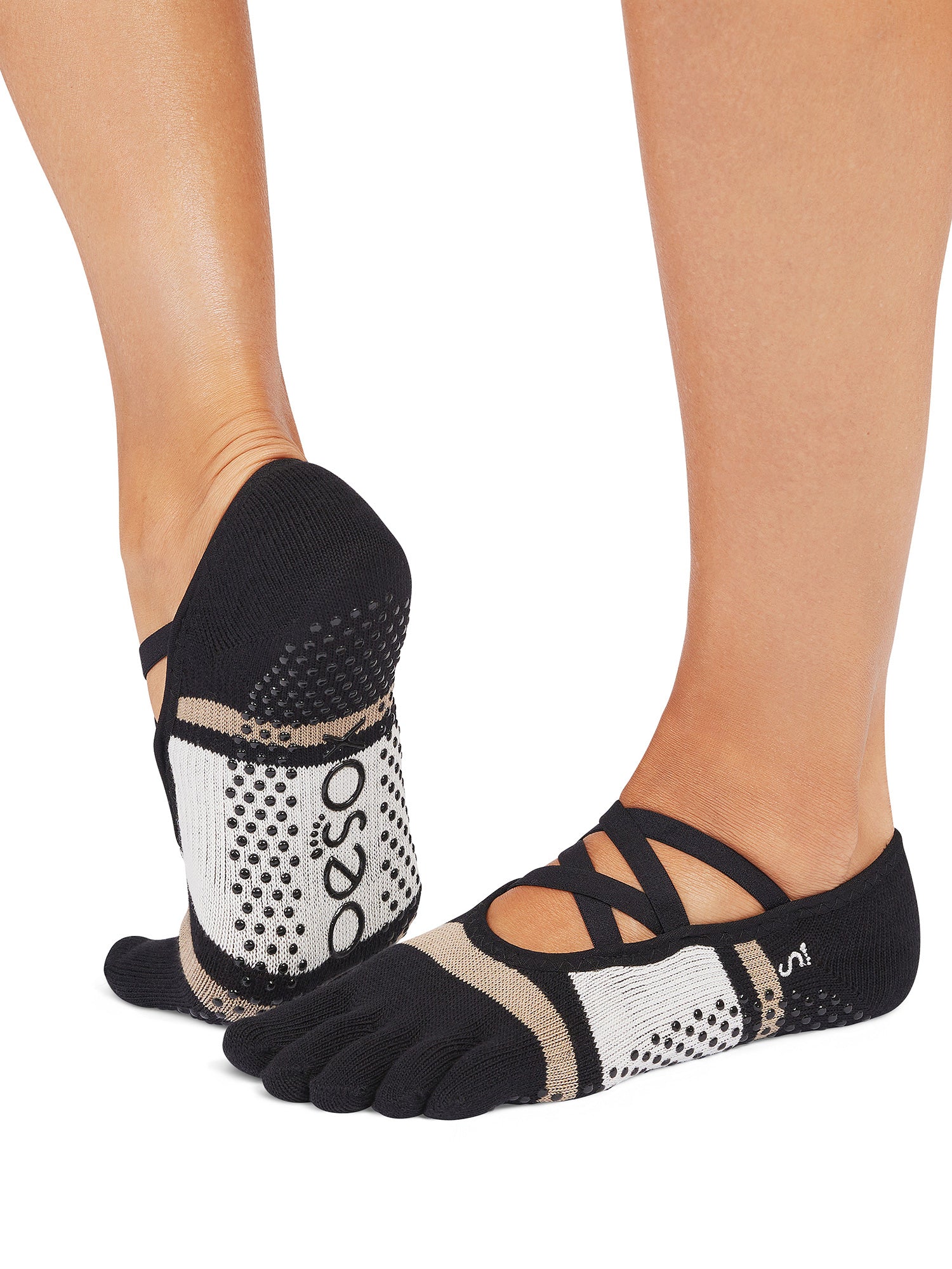 ToeSox] グリップ ソックス 5本指 エル（Full-Toe／つま先あり