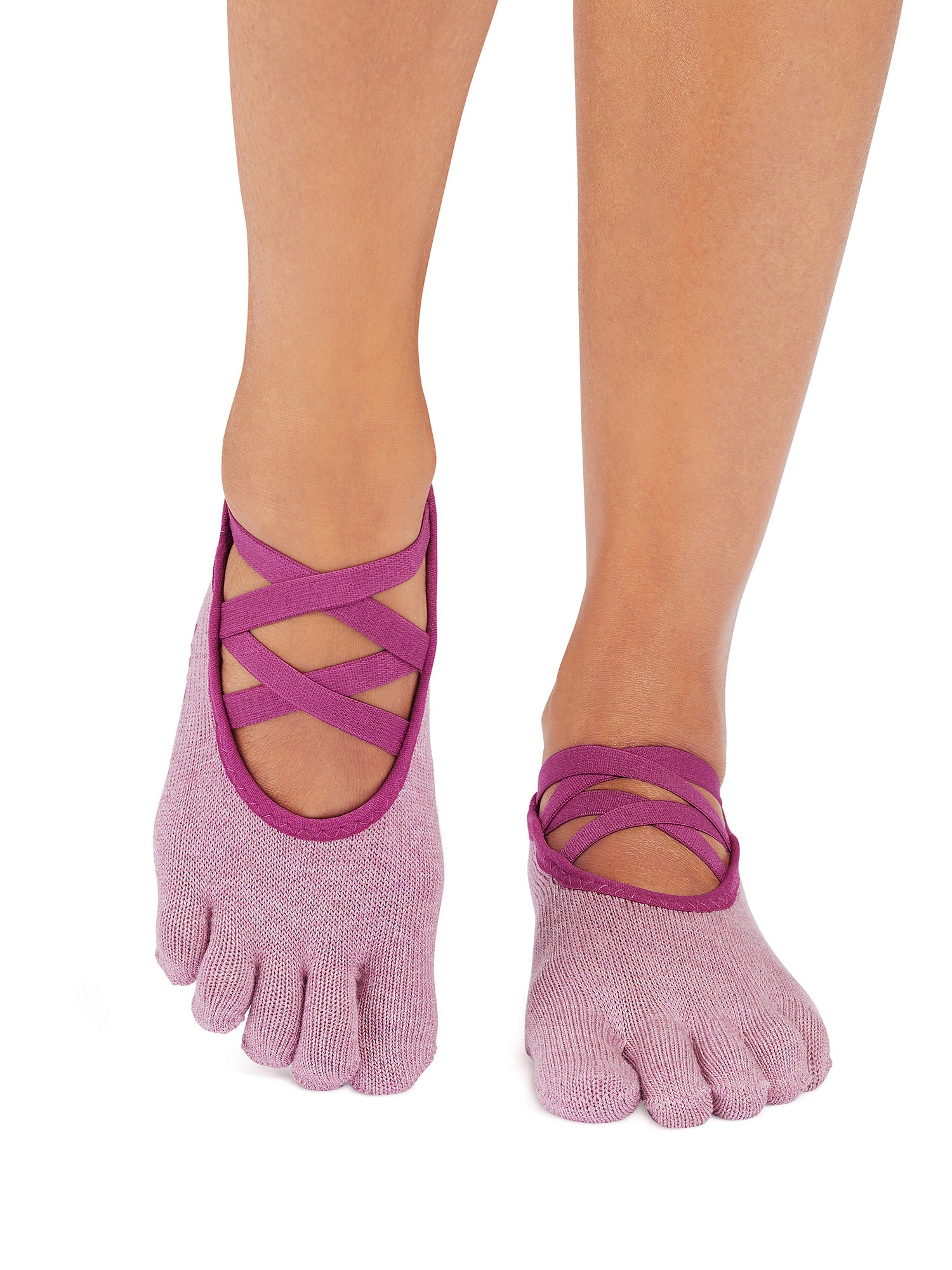 [ToeSox] Elle エル（Full-Toe／つま先あり） グリップ ソックス ／ ヨガ ピラティス 滑り止め付 靴下 25FW_D1