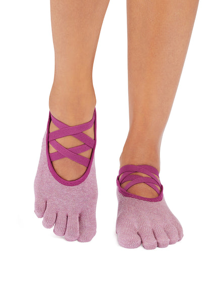 [ToeSox] Elle エル（Full-Toe／つま先あり） グリップ ソックス ／ ヨガ ピラティス 滑り止め付 靴下 25FW_D1