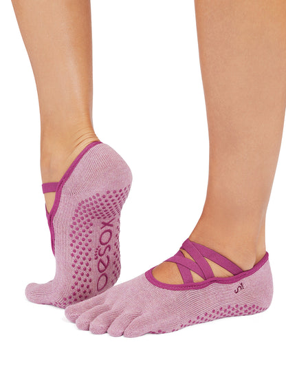 [ToeSox] Elle エル（Full-Toe／つま先あり） グリップ ソックス ／ ヨガ ピラティス 滑り止め付 靴下 25FW_D1