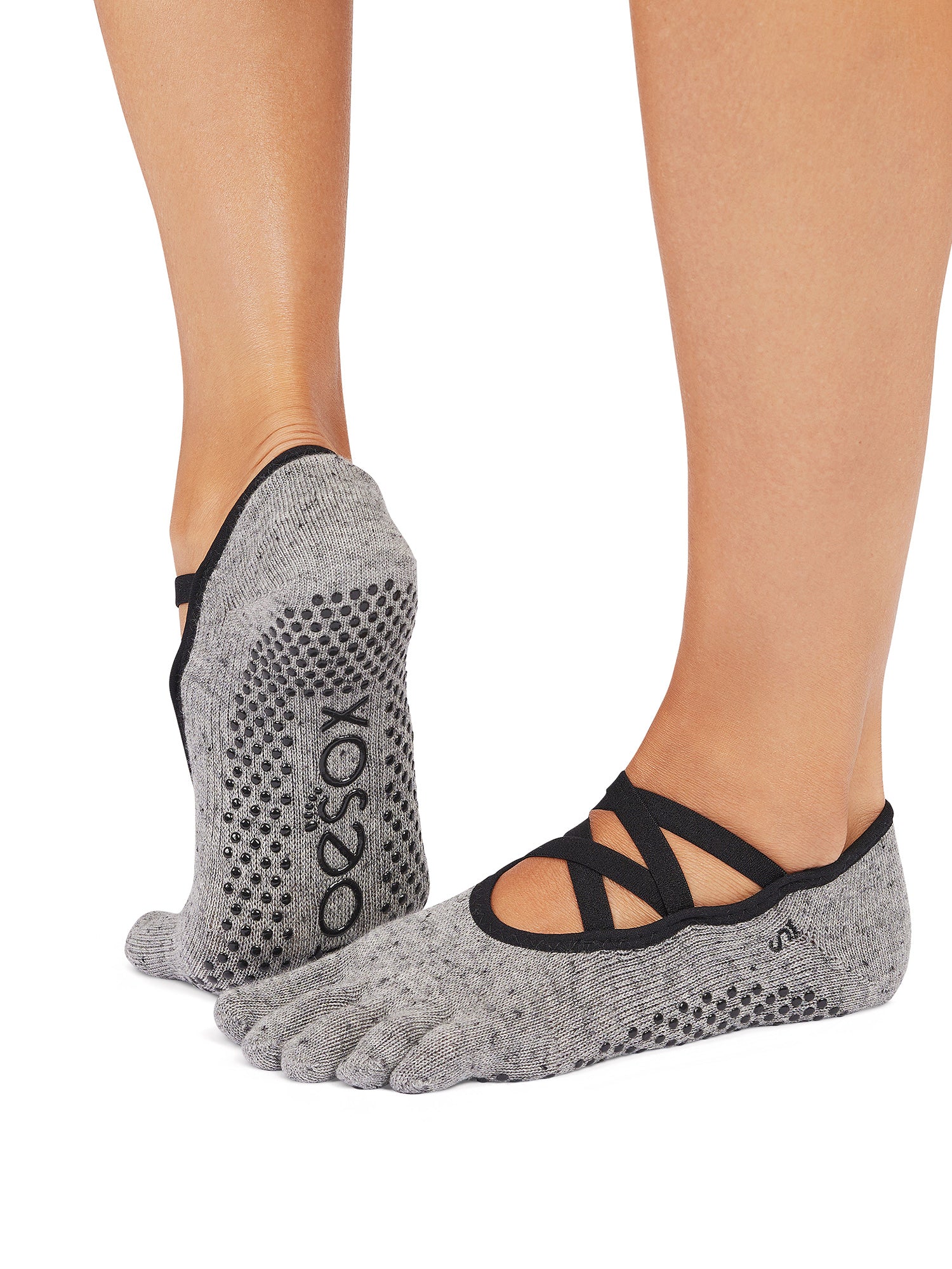 [ToeSox] Elle エル（Full-Toe／つま先あり） グリップ ソックス ／ ヨガ ピラティス 滑り止め付 靴下 25FW_D1