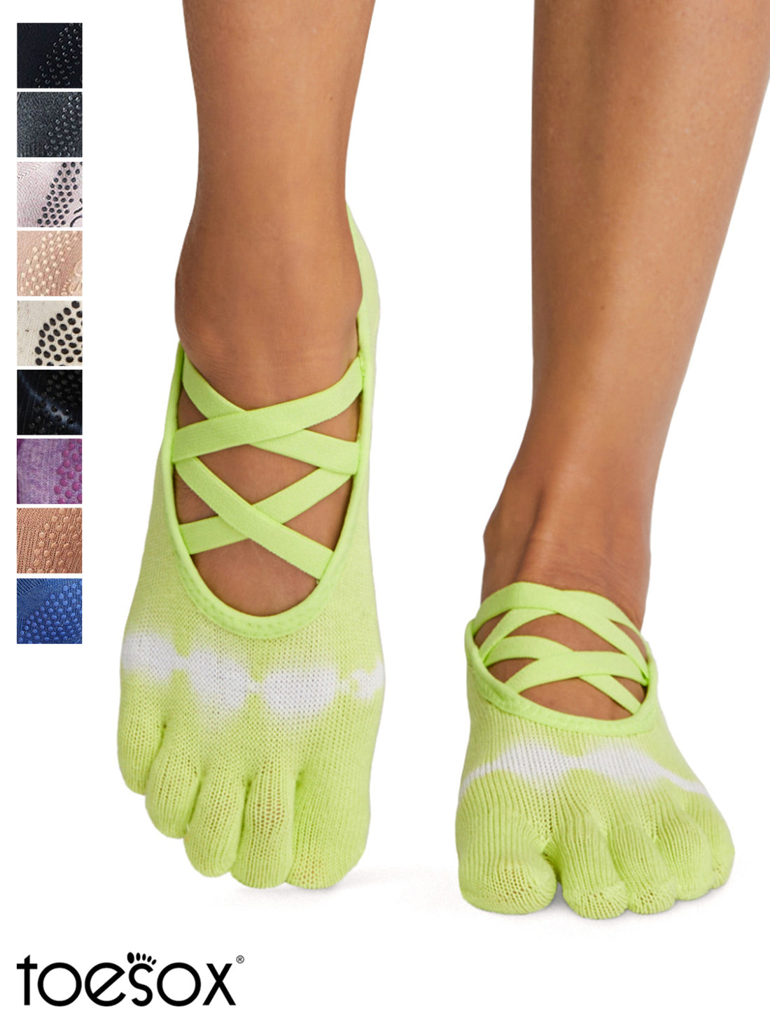 [ToeSox] Elle (Full-Toe) Grip Socks / Yoga Pilates Anti-Slip Socks
