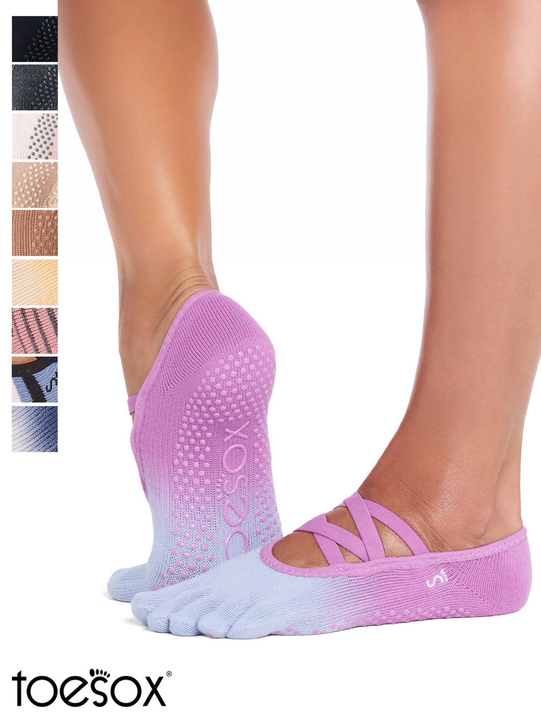 [ToeSox] Elle エル（Full-Toe／つま先あり） グリップ ソックス ／ ヨガ ピラティス 滑り止め付 靴下 26FW_D1