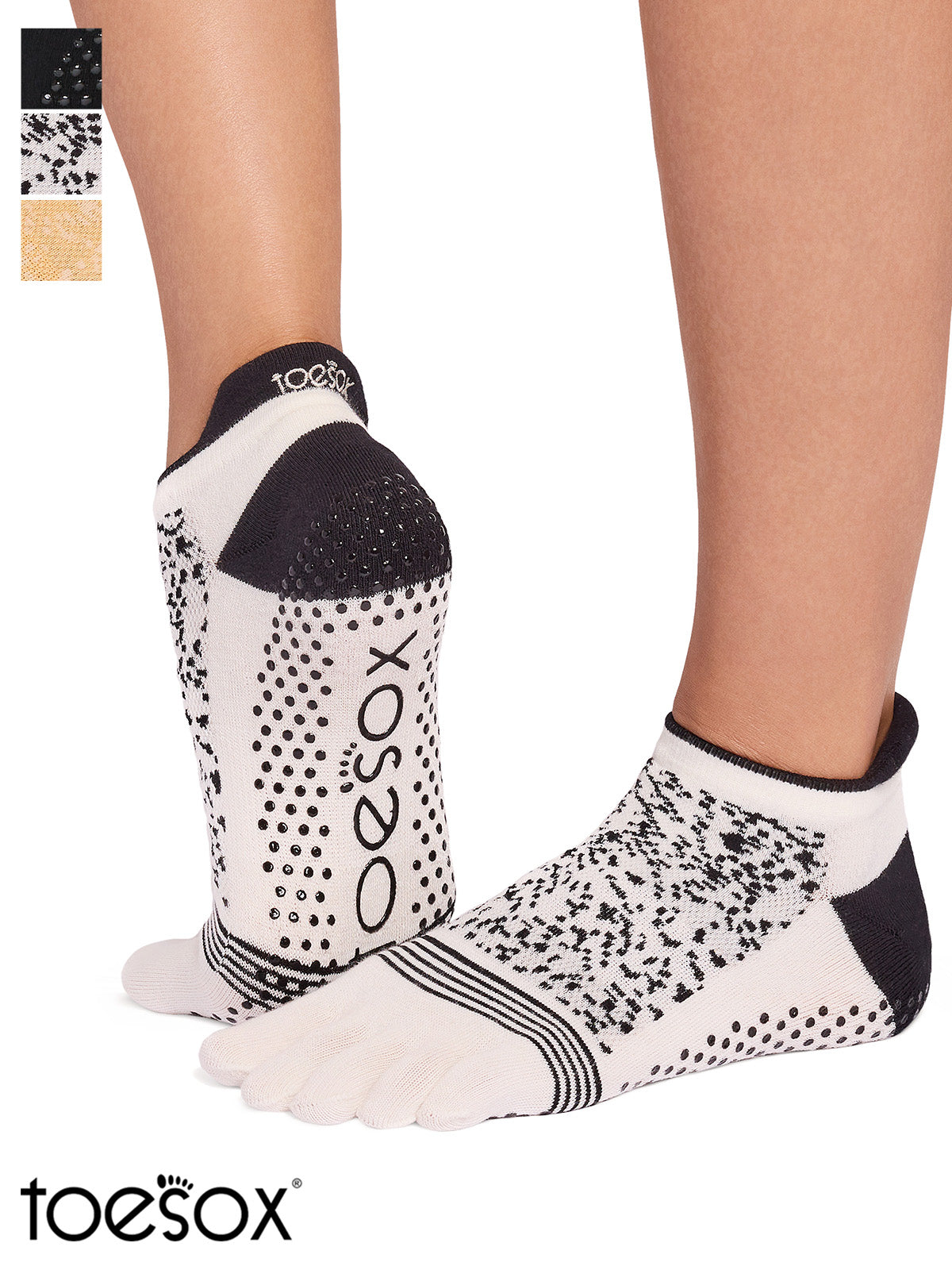 [ToeSox] Low Rise Tec ローライズ テック（Full-Toe／つま先あり） グリップ ソックス ／ ヨガ ピラティス 滑り止め付 靴下 26SS_D1