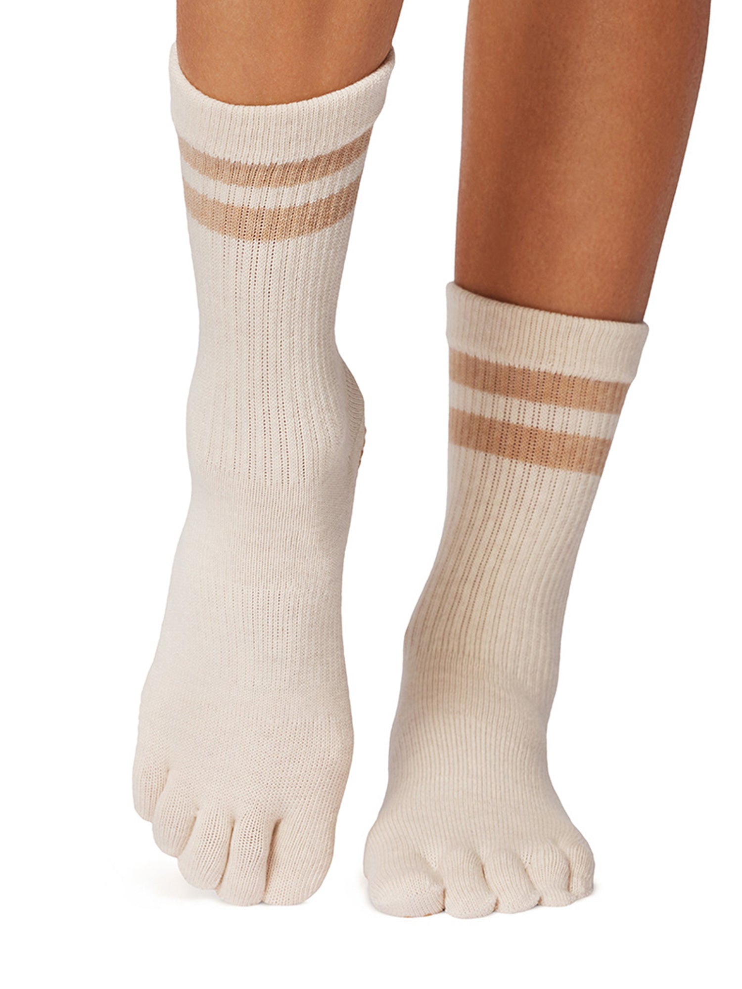 [ToeSox] Crew クルー（Full-Toe／つま先あり） グリップ ソックス／ ヨガ ピラティス 滑り止め付 靴下 クルー丈 26SS_D1