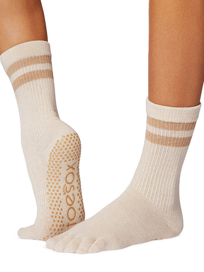 [ToeSox] Crew クルー（Full-Toe／つま先あり） グリップ ソックス／ ヨガ ピラティス 滑り止め付 靴下 クルー丈 26SS_D1