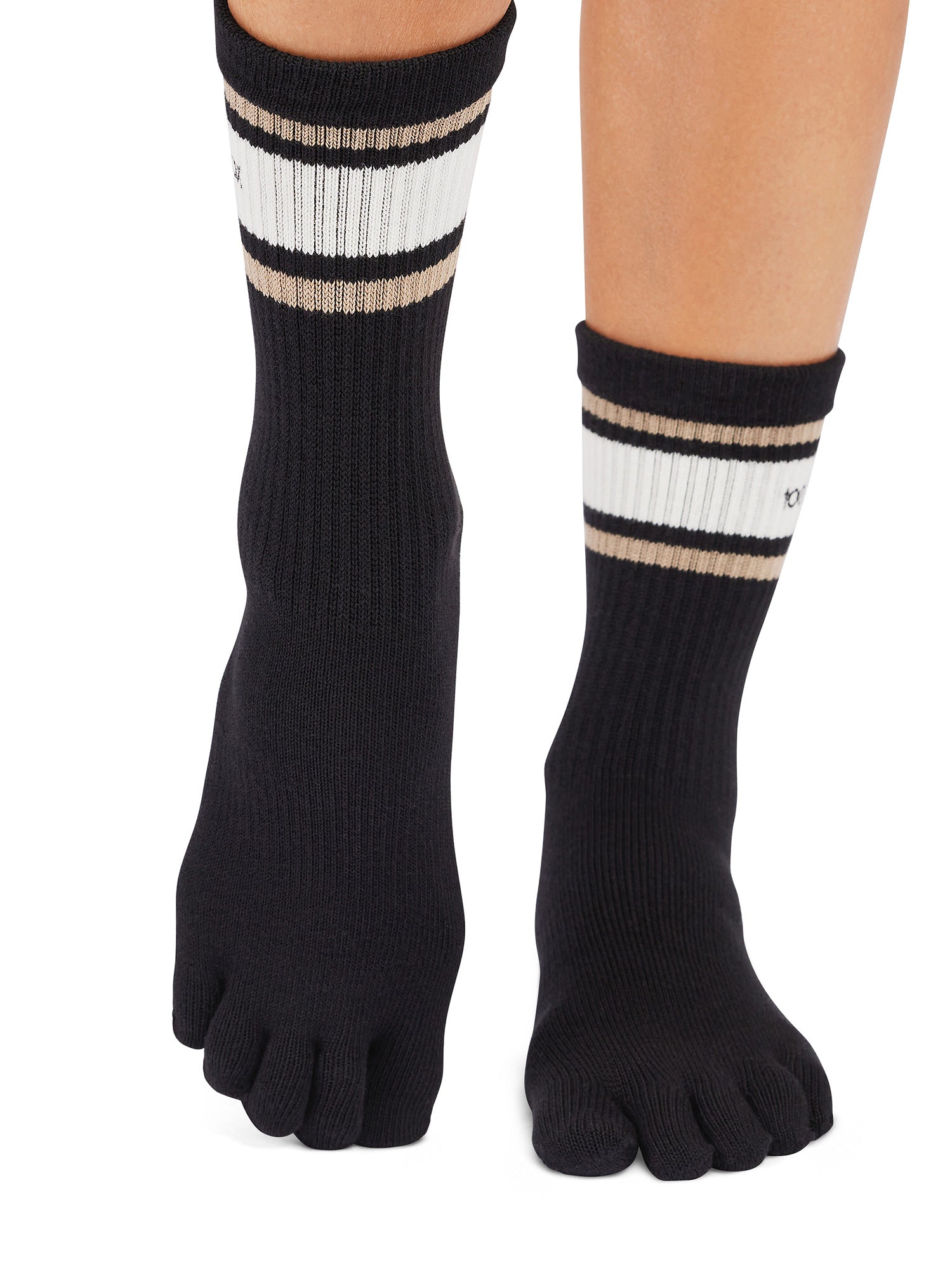 [ToeSox] Crew クルー（Full-Toe／つま先あり） グリップ ソックス／ ヨガ ピラティス 滑り止め付 靴下 クルー丈 26SS_D1